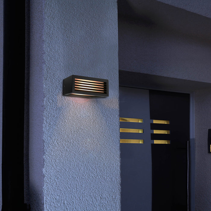 WALL LINE Applique LED lampada moderna parete muro attacco E27 IP54 luce garage giardino terrazzo balcone 230V
