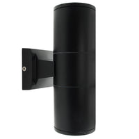 Applique cilindro esterni parete facciata doppio fascio luce GU10 giardino facciate balcone terrazzo 230V COLORE NERO