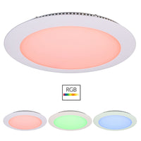 Faretto incasso slim pannello LED 24V 16W RGB multicolore effetti luce colorata interni centro estetico abbronzante