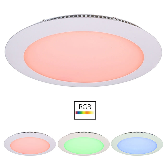 Faretto incasso slim pannello LED 24V 16W RGB multicolore effetti luce colorata interni centro estetico abbronzante