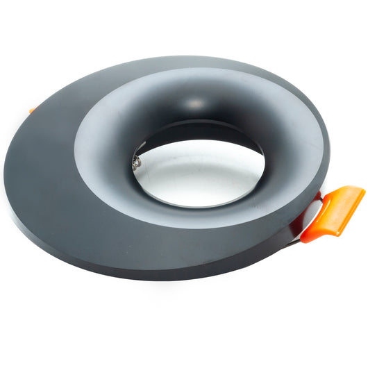 Portafaretto moderno nero incasso 65mm supporto soffitto lampade LED GU10 GU5.3 COLORE NERO