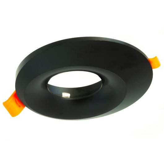 Portafaretto moderno nero incasso 65mm supporto soffitto lampade LED GU10 GU5.3 COLORE NERO