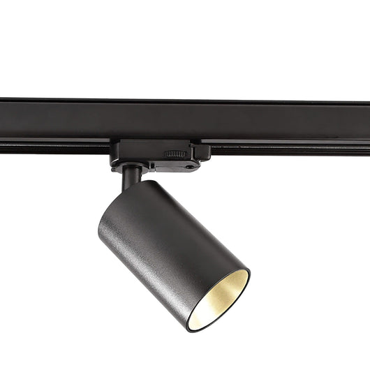 Faretto LED trifase binario track faro attacco lampada GU10 intercambiabile luci ufficio negozio vetrina LED COLORE NERO