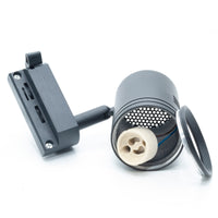 Faretto per binario track monofase lampada LED GU10 luce negozio vetrina 230V COLORE NERO