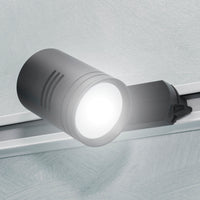 Faretto per binario track monofase lampada LED GU10 luce negozio vetrina 230V COLORE NERO