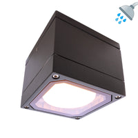 Faretto soffitto box doccia bagno turco sauna lampada parete LED lampada GX53 6W 230V QUADRATO NERO