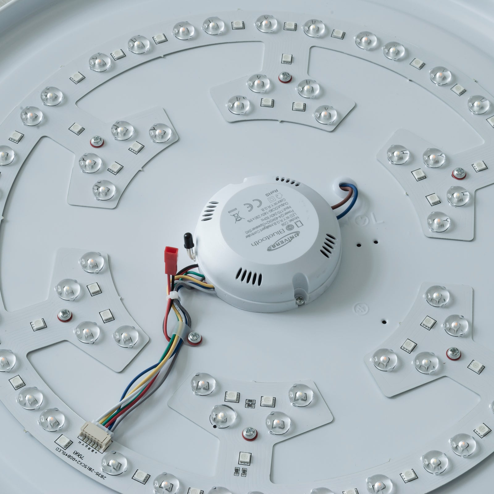 Plafoniera musicale LED 62W RGB dimmerabile luce soffitto cassa bluetooth smartphone APP telecomando IR