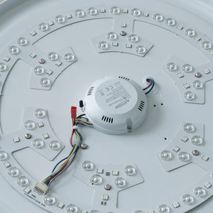 Plafoniera musicale LED 62W RGB dimmerabile luce soffitto cassa bluetooth smartphone APP telecomando IR