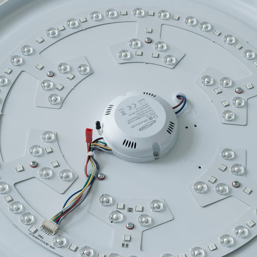 Plafoniera musicale LED 62W RGB dimmerabile luce soffitto cassa bluetooth smartphone APP telecomando IR