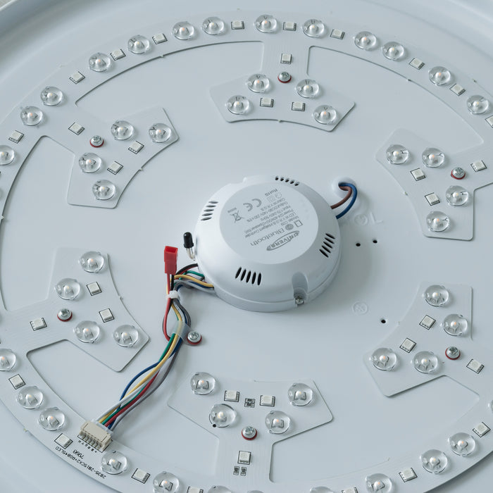 Plafoniera musicale LED 62W RGB dimmerabile luce soffitto cassa bluetooth smartphone APP telecomando IR