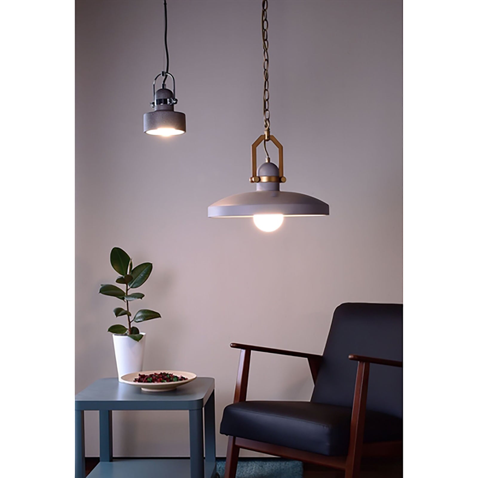 Lampadario cemento rustico pendente sospensione LED E27 tavolo cucina 230V COLORE GRIGIO SCURO