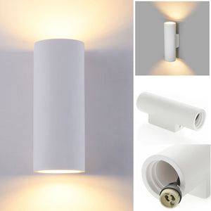 Applique LED lampada parete muro gesso doppia emissione GU10 luce ingresso 230V