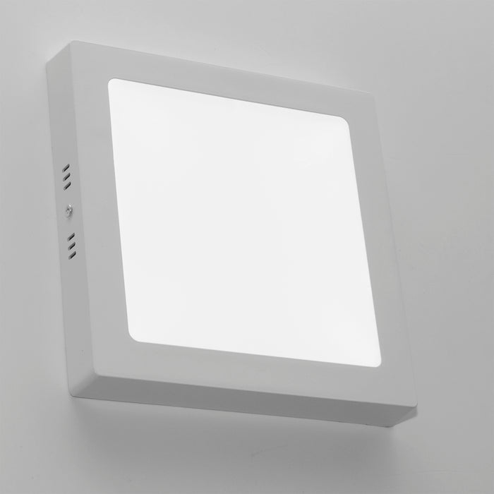 Plafoniera LED soffitto lampada parete muro 25W resa 250W luce interni 230V QUADRATA LUCE NATURALE 4000K