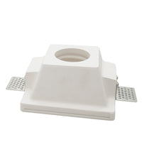 Portafaretto gesso incasso rotondo scomparsa supporto luci lampade GU10 12x12cm