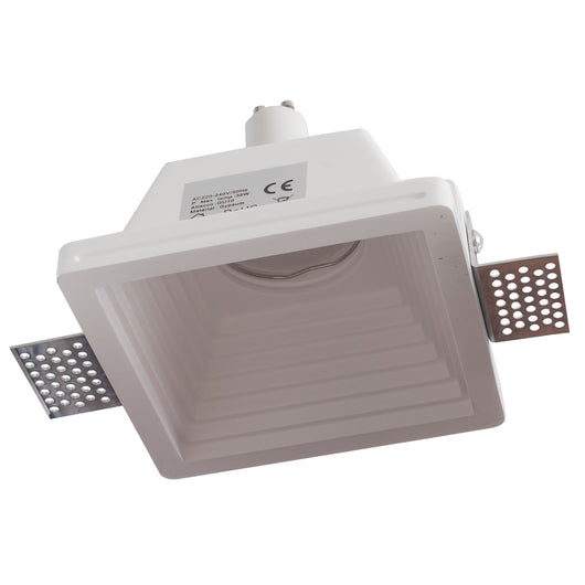 Faretto gesso lampada LED 8W GU10 incasso 12x12cm luce soffitto multicolore negozio ufficio ingresso 230V QUADRATO 4000K