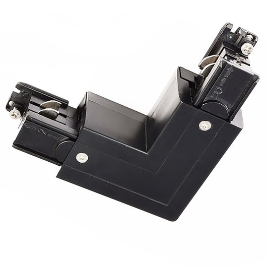 Connettore angolare di tipo a L giunto curvo binario elettrificato track trifase COLORE NERO