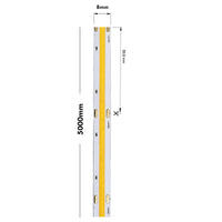 Striscia 1600 LED COB lineare 50W bobina strip flessibile adesiva 24V 5100lm nastro luce continua colorata decorativa interni IP20 BLU