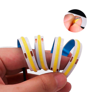 Tira LED Flexible LINEAL COB 24V luz continua lama 12W/m perfiles barras 1080lm/m BOBINA 50 metros con conectores 4000K