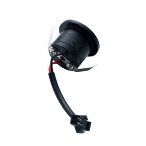 Faretto LED mini spot nero 1W incasso tondo 28mm luci scale gradini mensole 230V LUCE NATURALE 4000K