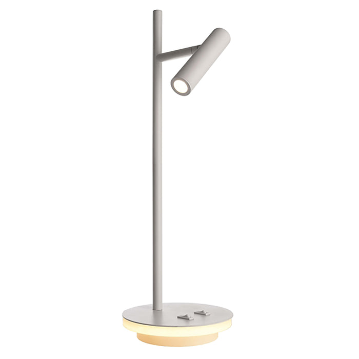 Lampada da tavolo orientabile doppio LED 4.8W luce lettura ufficio studio 230V BIANCO