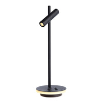 Lampada da tavolo orientabile doppio LED 4.8W luce lettura ufficio studio 230V NERO