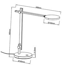 Lampada da tavolo touch LED 12W luce da scrivania ufficio dimmerabile 3000K 230V BIANCO