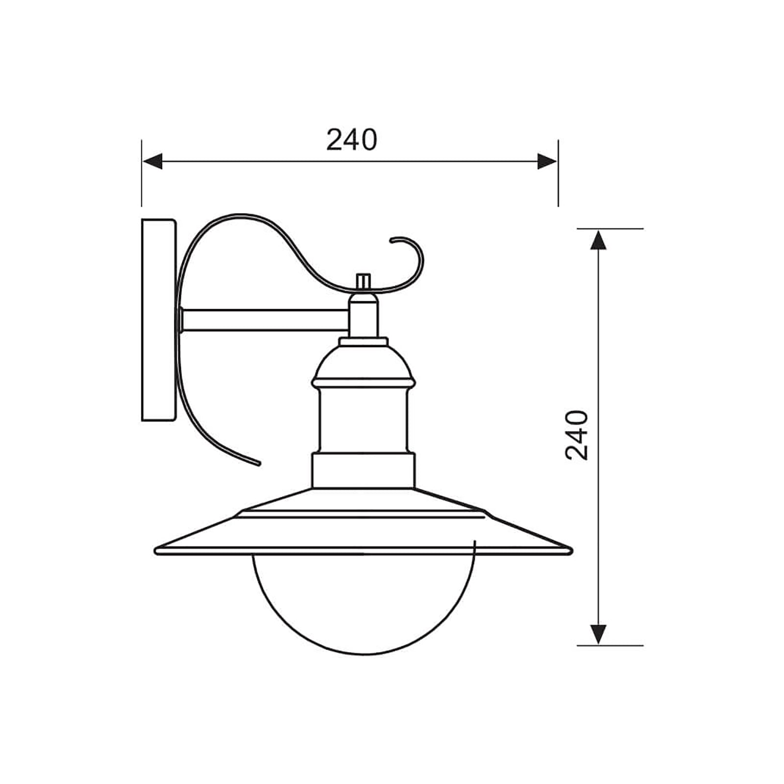 Lanterna applique LED rustico lampada E27 luce parete giardino facciata esterni abitazione 230V