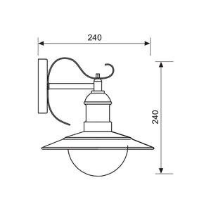 Lanterna applique LED rustico lampada E27 luce parete giardino facciata esterni abitazione 230V
