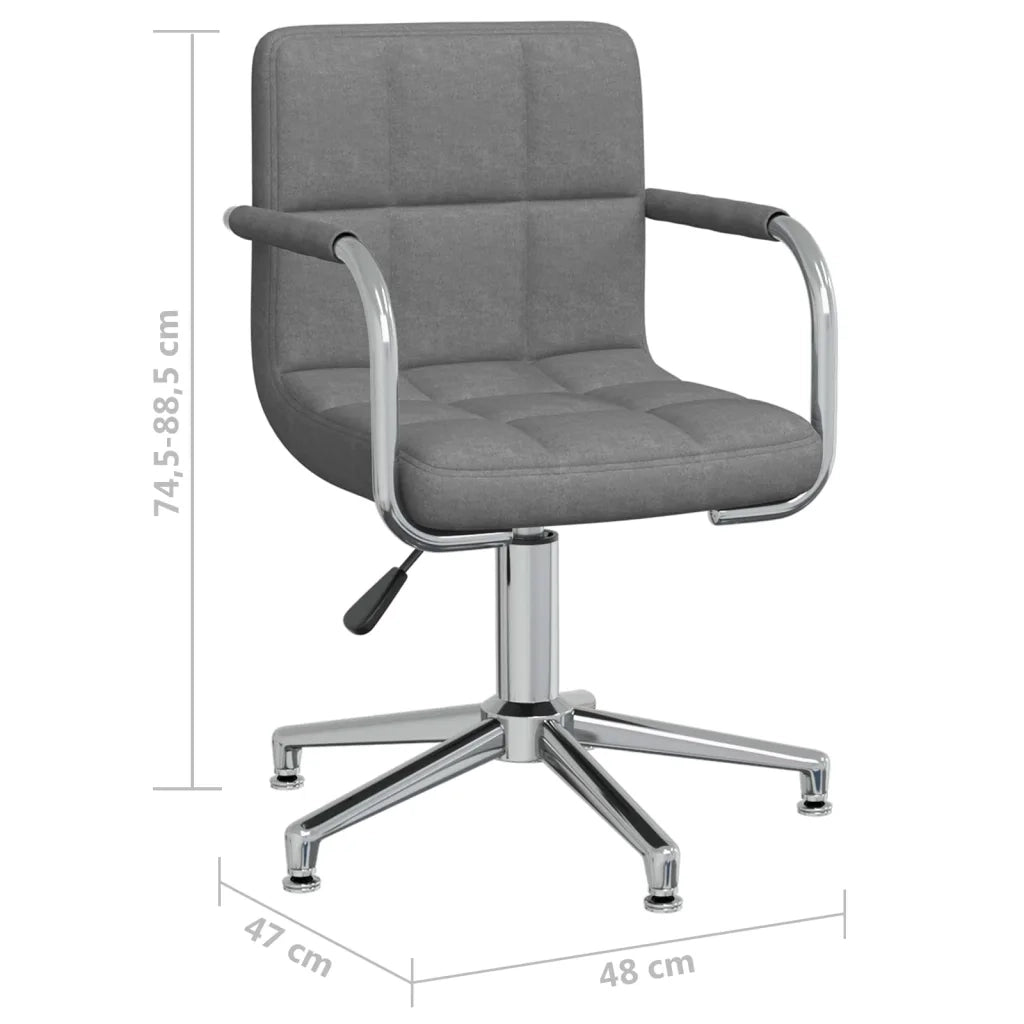 Sedia da Ufficio Girevole Grigio Chiaro in Tessuto 334729
