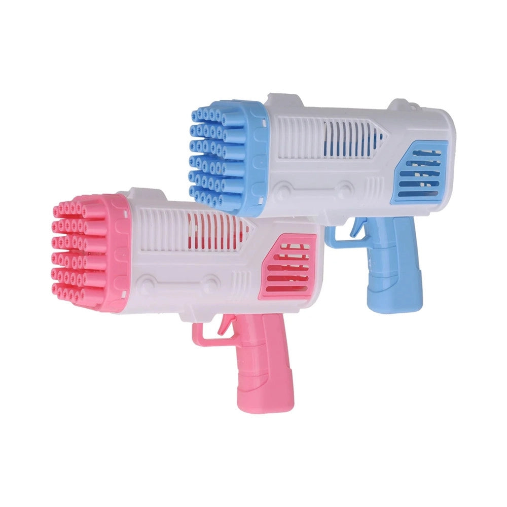 Trade Shop - Pistola Sparabolle Di Sapone A 36 Fori Da 50ml A Pile Gioco Per Bambini 2 Colori 807632 -