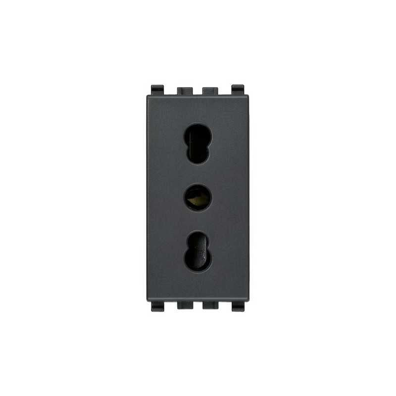 20203 Bpresa Sicury 2P+T 16A P17/11 Grigio Eikon