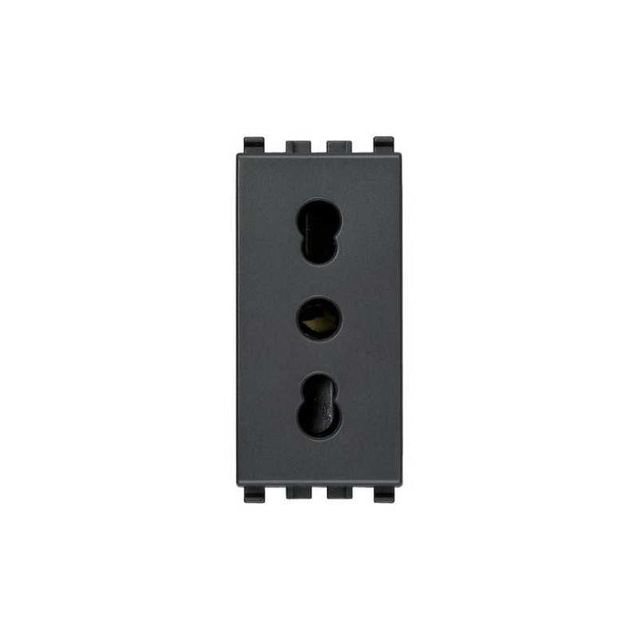 20203 Bpresa Sicury 2P+T 16A P17/11 Grigio Eikon