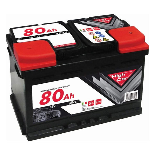 BATTERIA AUTO HIGH CAR 80AH 680A