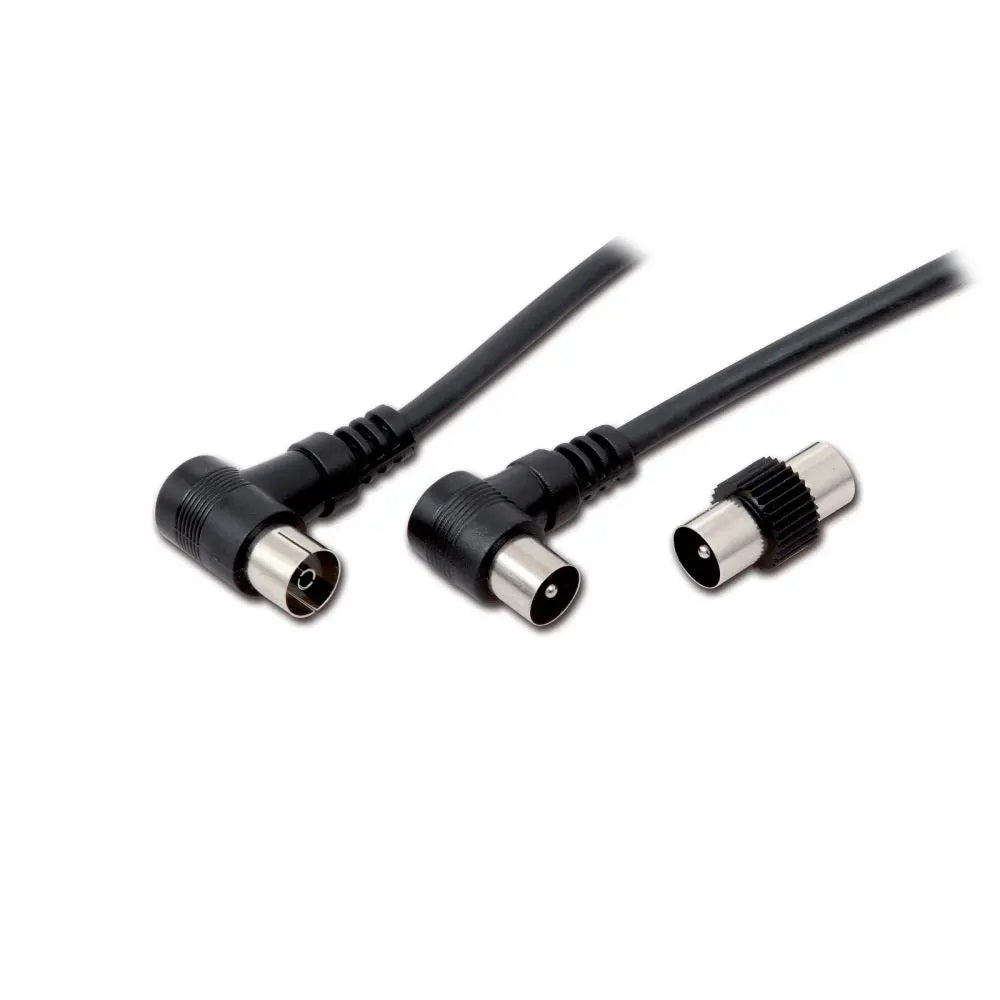 CAVO ANTENNA CON SPINA E PRESA A 90° IEC 9.5MM 20