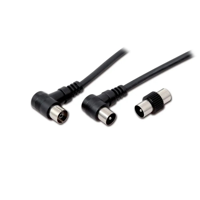 CAVO ANTENNA CON SPINA E PRESA A 90° IEC 9.5MM 20