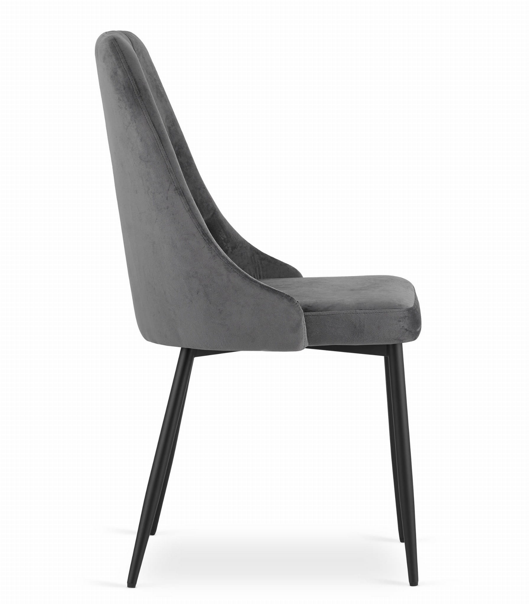 Sedia VALORA IMOLA - Design ergonomico moderno in velluto grigio scuro x 3
