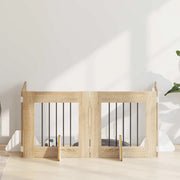 Cancello per cani con supporti 4 pcs Rovere Sonoma 60 x 60 cm 892152