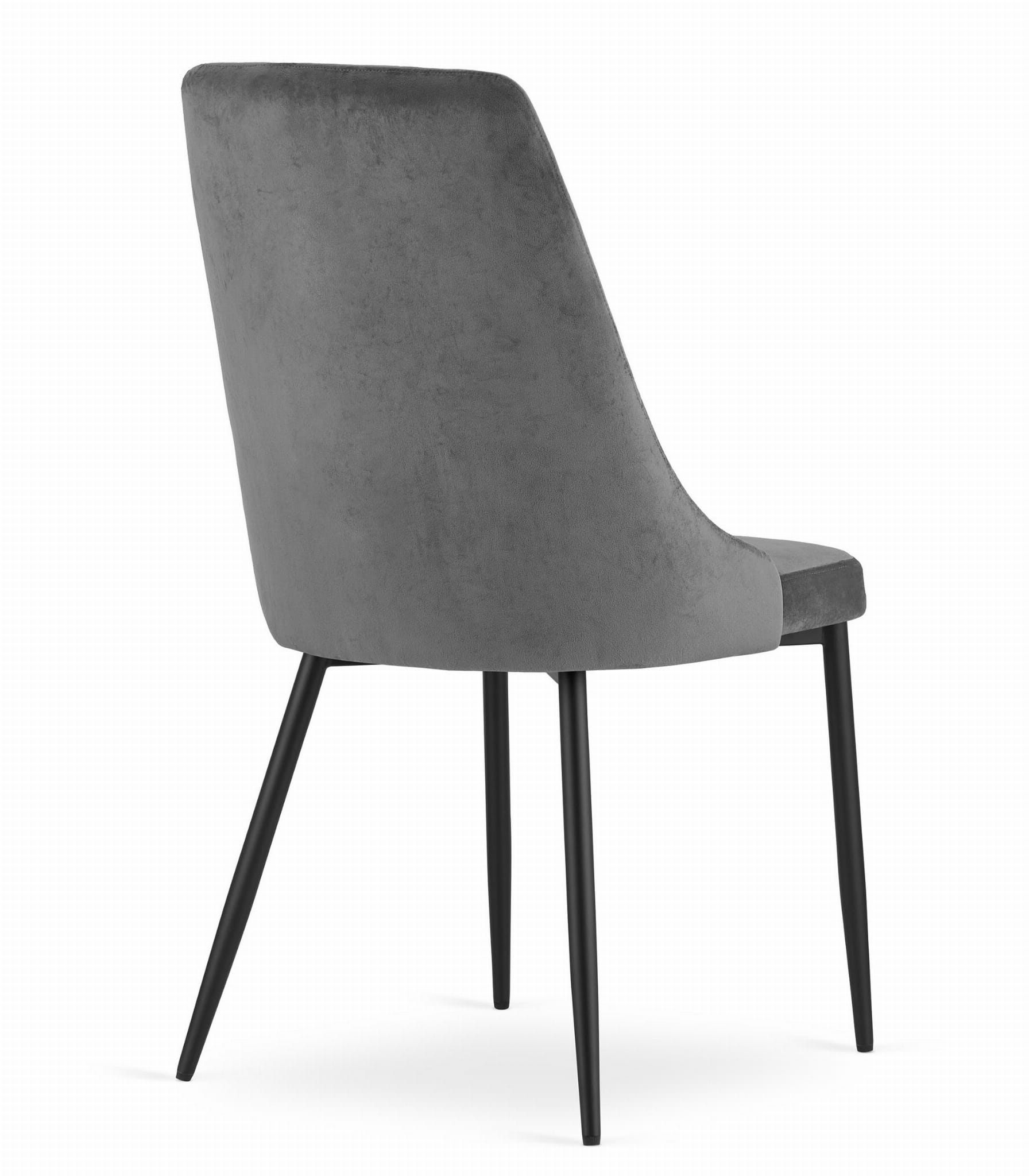 Sedia VALORA IMOLA - Design ergonomico moderno in velluto grigio scuro x 3