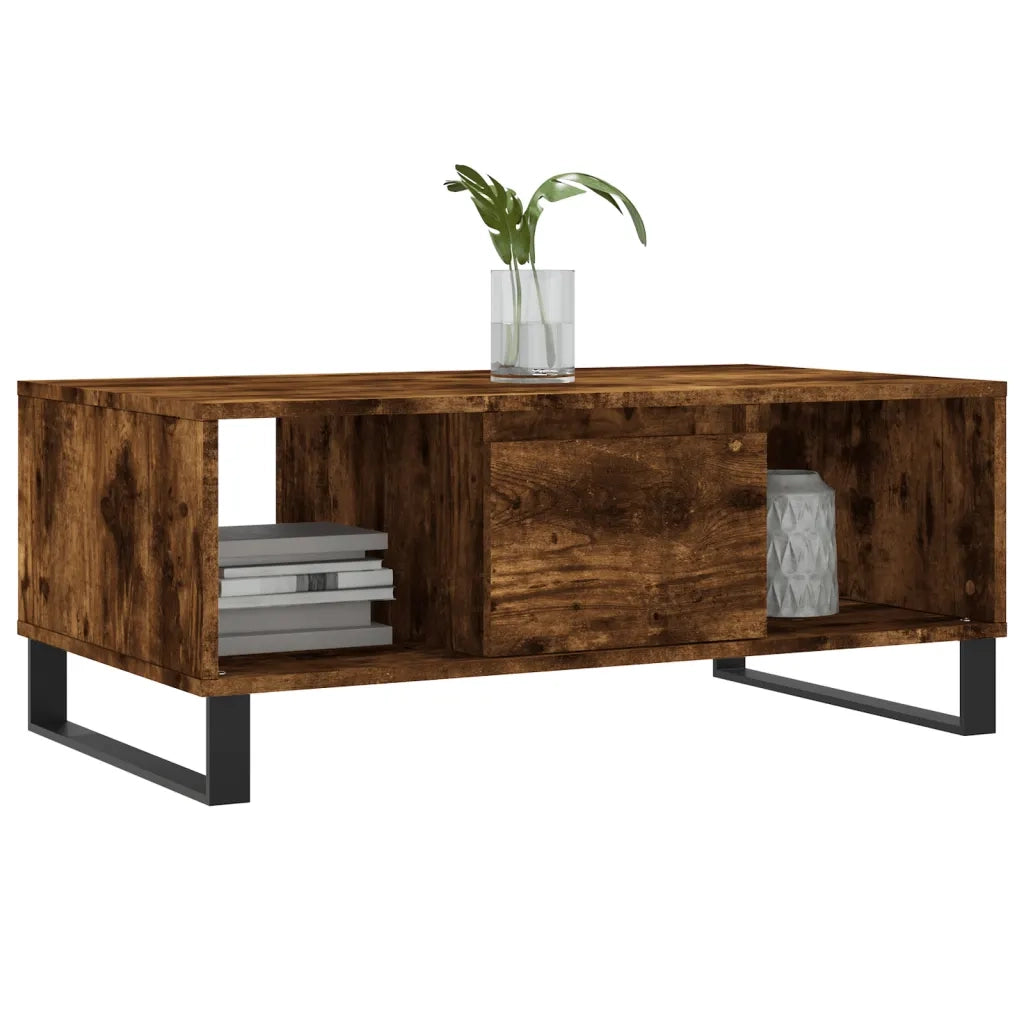 Tavolino da salotto | Tavolino da caff¨¨ | Tavolino da Soggiorno Rovere Fumo 90x50x36,5 cm Legno Multistrato