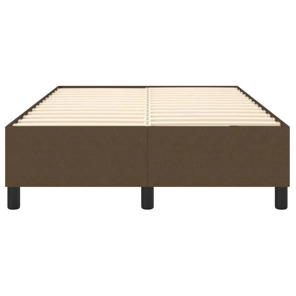 Struttura Letto a Rete a Molle-Giroletto Marrone Scuro 120x200 cm Tessuto 607912