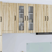 Mobile in vetro da parete LUCCA Rovere Sonoma 60 x 31 x 80 cm