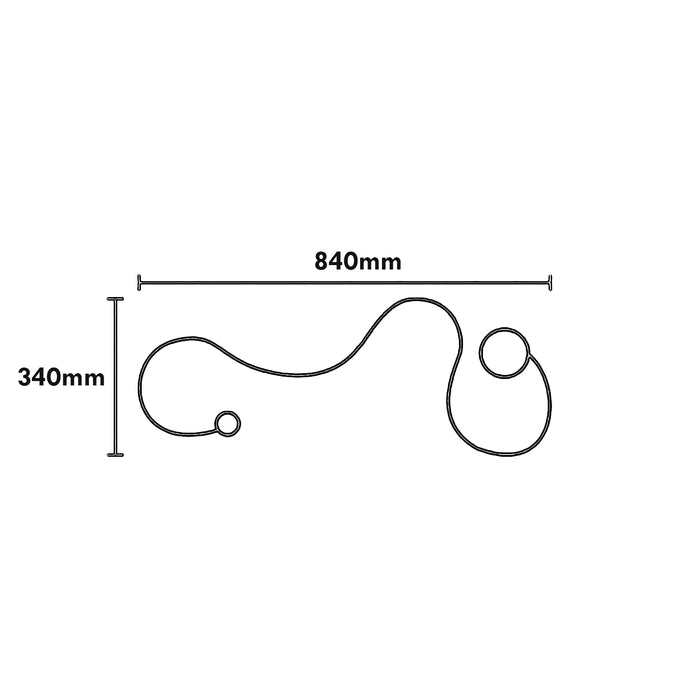 Applique LED 20W CCT 3 STEP da 3000K a 6500K bianco curvo snake lampada moderna luce parete muro camera da letto 230V