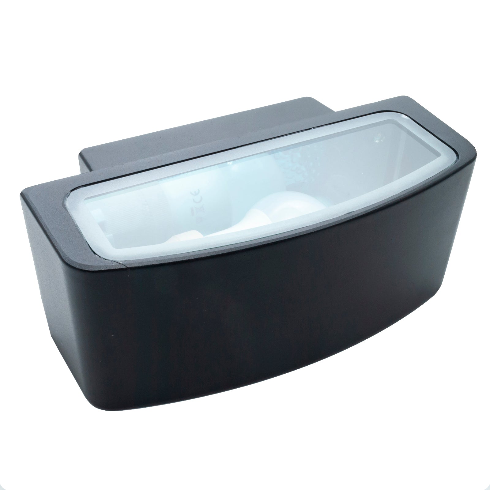 Applique LED lampada parete LED E27 doppia emissione luce ingresso giardino COLORE NERO