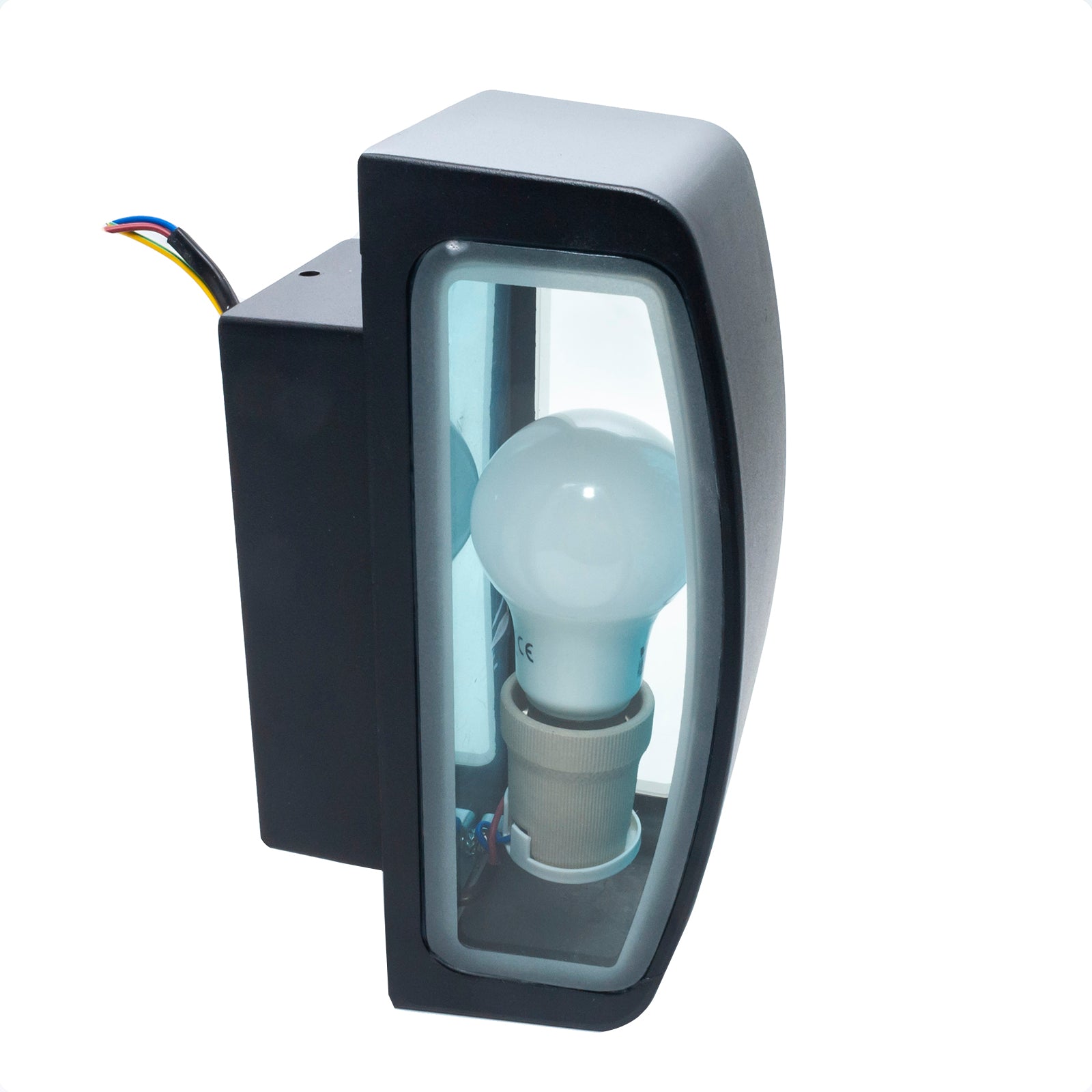 Applique LED lampada parete LED E27 doppia emissione luce ingresso giardino COLORE NERO