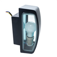 Applique LED lampada parete LED E27 doppia emissione luce ingresso giardino COLORE NERO