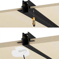 Binario elettrificato da incasso sistema magnetico colore nero lunghezza 1mt alimentazione 48V supporto per faretti LED track