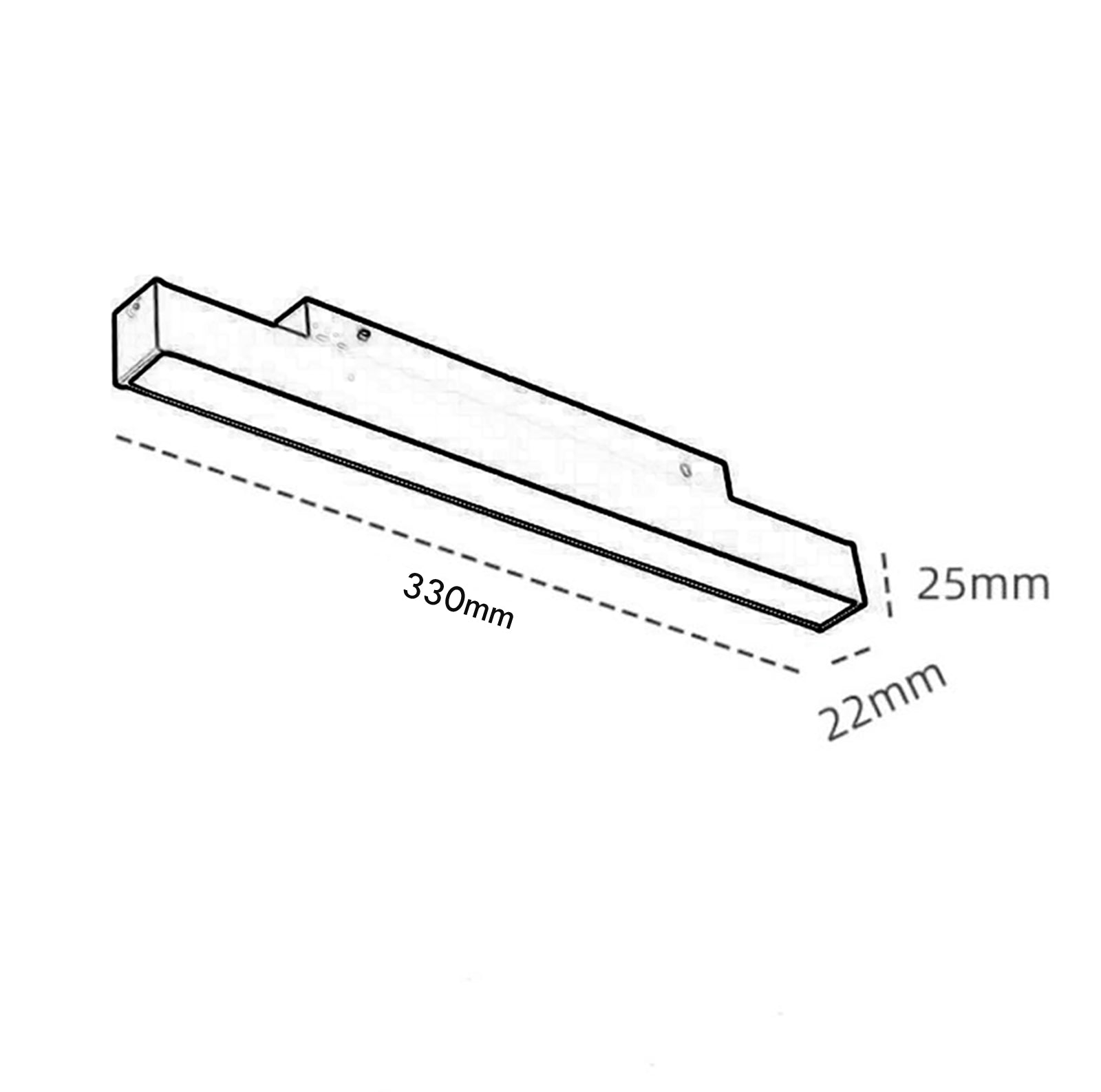 Faretto track magnetico barra slim LED 10W binario 48V hotel ufficio negozio 30cm Dimmerabile luce CCT 3000K 4000K 6400K