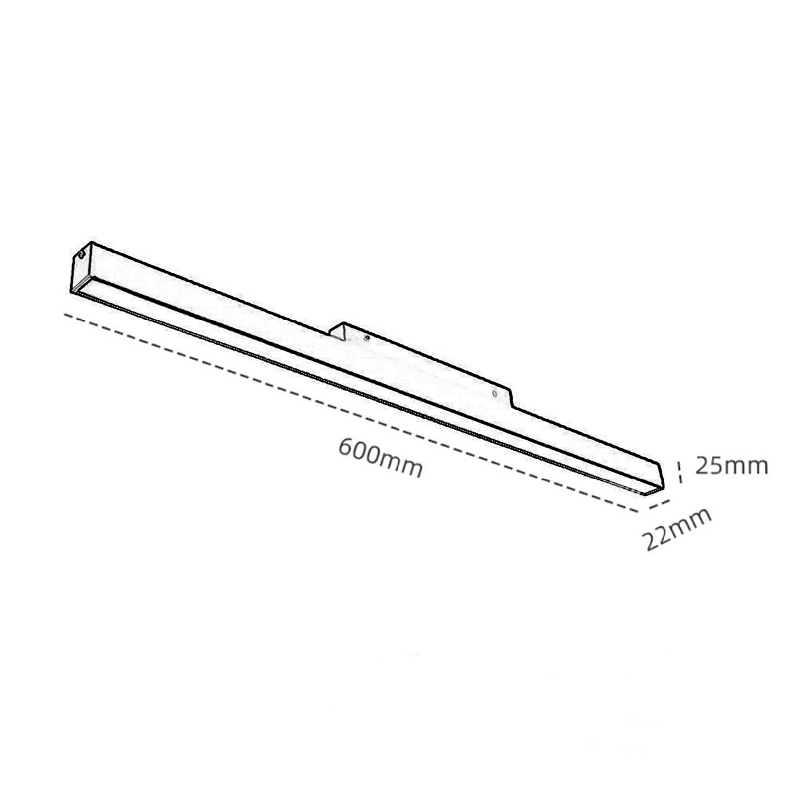 Faretto track magnetico LED 20W binario 48V barra slim luce interni negozio 60cm Dimmerabile luce CCT 3000K 4000K 6400K