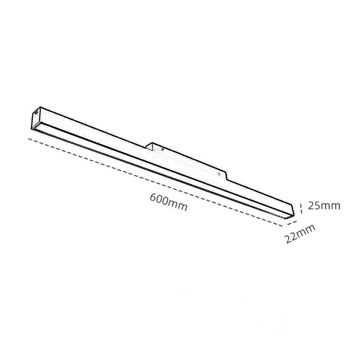 Faretto track magnetico LED 20W binario 48V barra slim luce interni negozio 60cm Dimmerabile luce CCT 3000K 4000K 6400K
