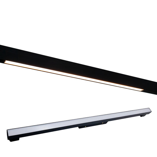 Faretto track magnetico LED 20W binario 48V barra slim luce interni negozio 60cm Dimmerabile luce CCT 3000K 4000K 6400K